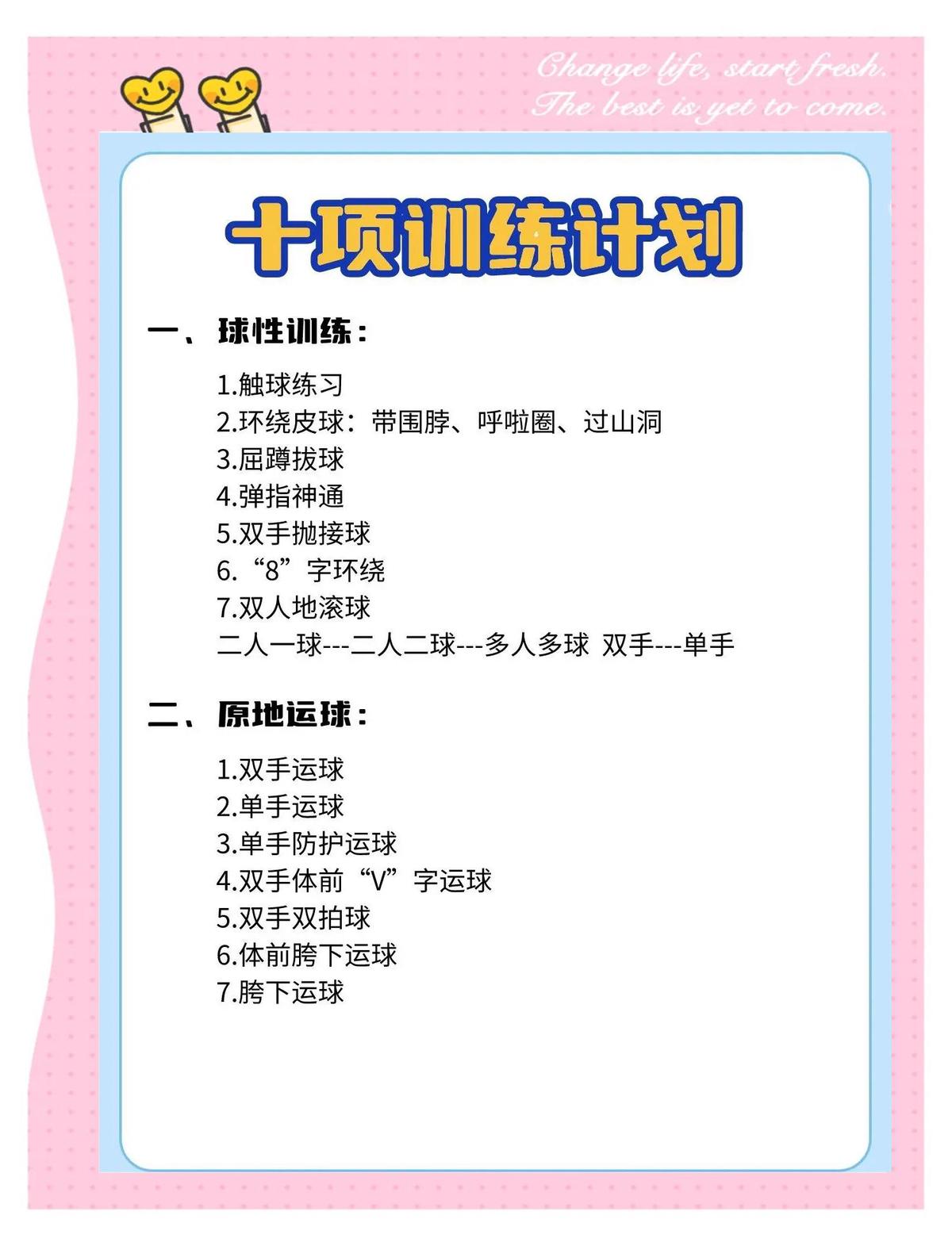 篮球技术训练步骤